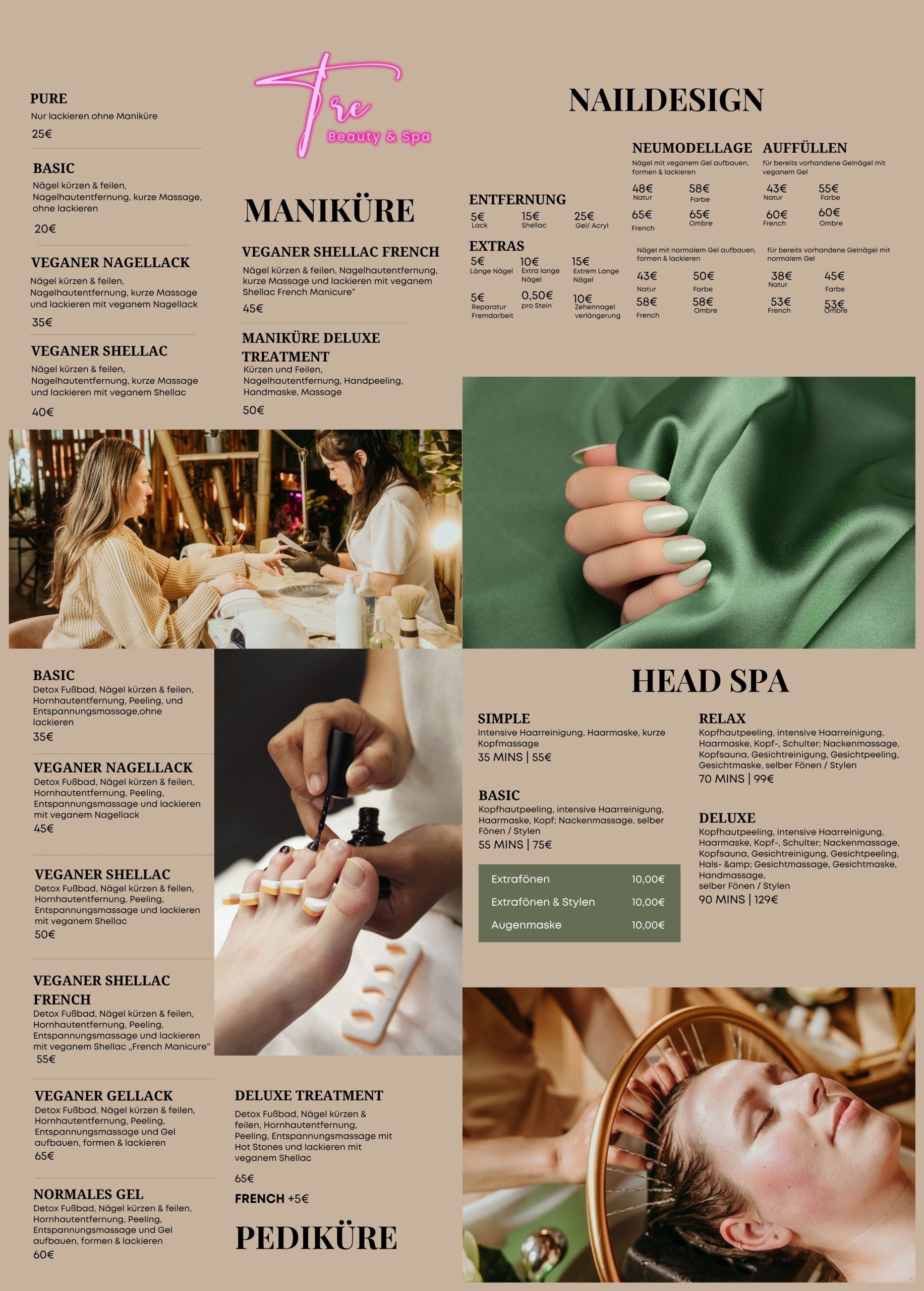 Tre Beauty Spa Hamburg Menu 20