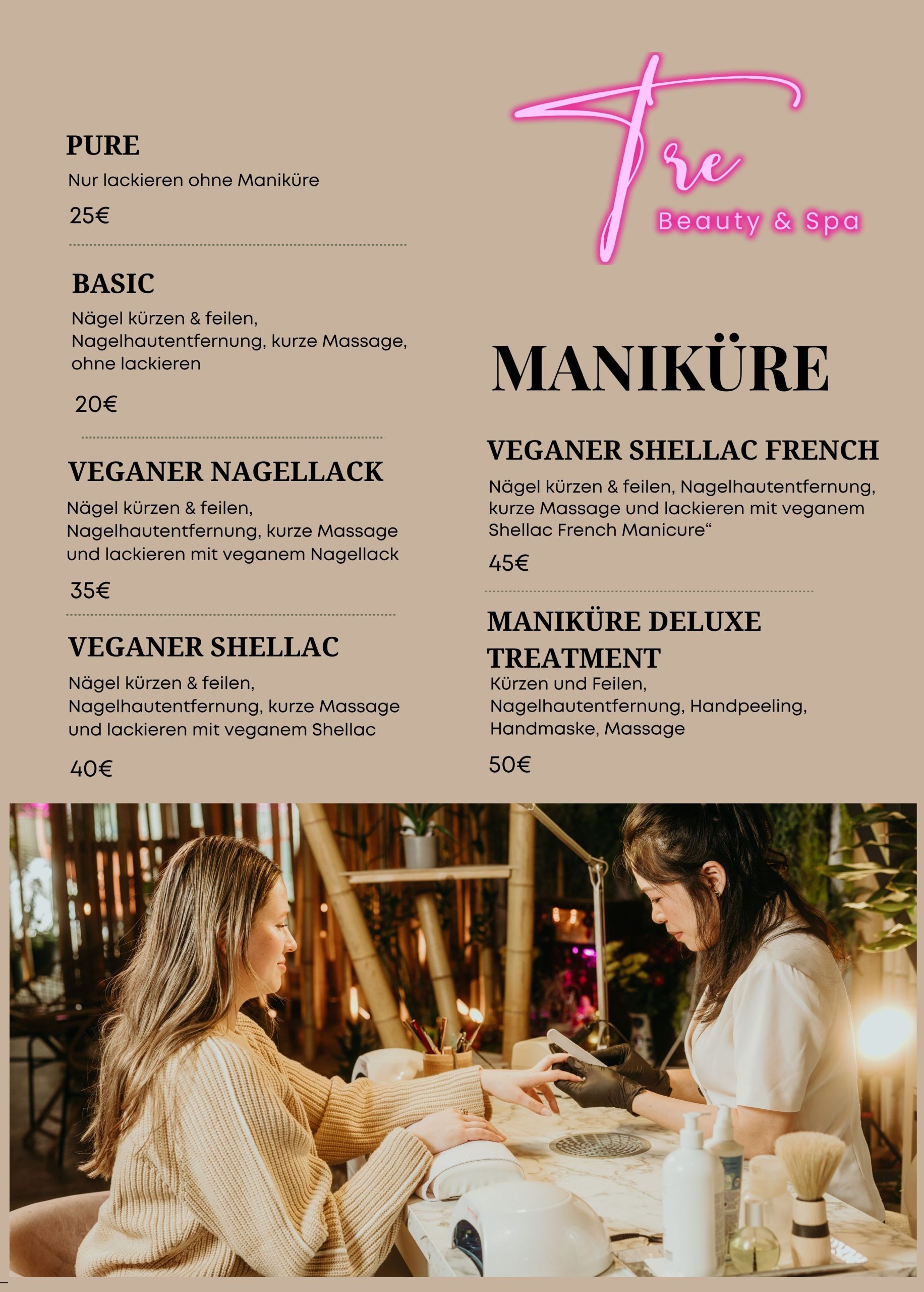 Tre Beauty Spa Hamburg Menu 23